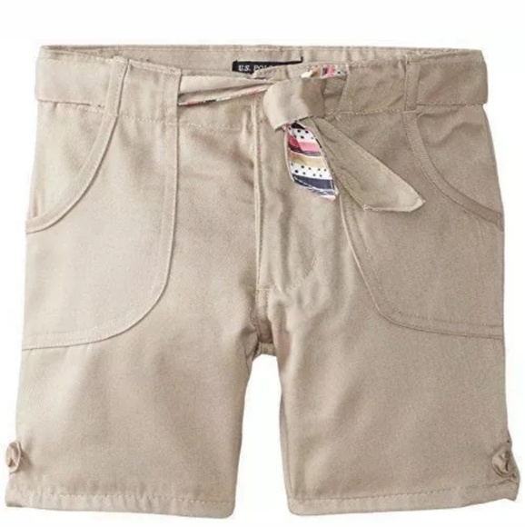 US Polo Assn Girls School Uniform Twill Bermuda - Picture 1 of 2